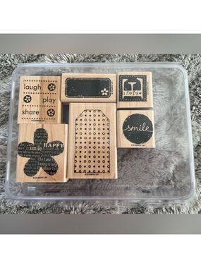Stampin’ Up! Be Happy 2006 Set of 6 Stamps Retired